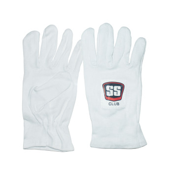 Club Cricket Batting Inner Glove  -  Youth, White